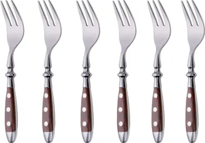 Produktbild von GRÄWE Kuchengabeln 6 Stück, Serie Nürnberg, BRAUN