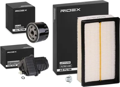 Produktbild von RIDEX Filterset Inspektionspaket Filtersatz für RENAULT Clio III Schrägheck (BR0/1, CR0/1) MODUS / GRAND MODUS (F/JP0) CLIO Grandtour (KR0/1)
