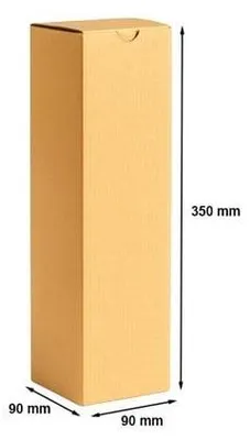 Zdjęcie produktu dla Eleganckie Pudełko Karbowane Ozdobne Na Prezent na butelkę wina 90x90x350 mm