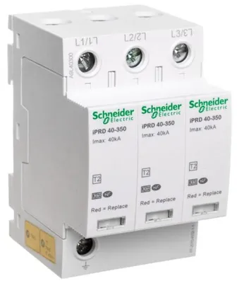 Image de Schneider Electric Détecteur de surtension iPRD40, type 2, modules de protection enfichables, 3P, Imax 40kA A9L40300