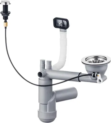 Produktbild von Siphon für Stahlspülbecken, 1-Becken Chrom