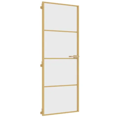 Produktbild von Innentür Schlank Golden 76x201,5 cm Hartglas und Aluminium