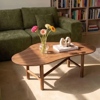 Image de Table basseReproduction mélaminé marron - Oviala Spencer