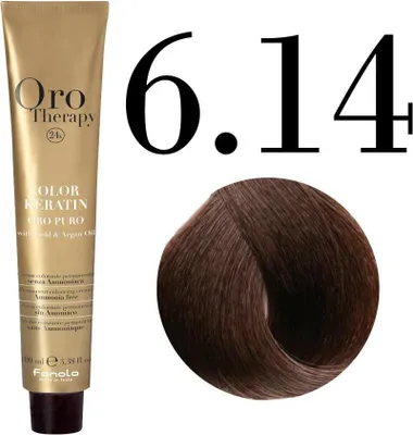 Produktbild von Fanola Oro Therapy 6.14 Bitter Chocolate, Braun, Bitter Chocolate, Frauen, 100 ml, Alle Haare, Farbspeichernd, Lang anhaltend, Glanz, Weichmachend