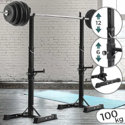 Obrázek produktu pro Physionics Stojan na činky a dřepy, nosnost 300 kg