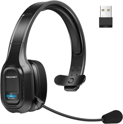 Produktbild von TECKNET Kabelloses Bluetooth-Headset mit Mikrofon, Geräuschunterdrückung