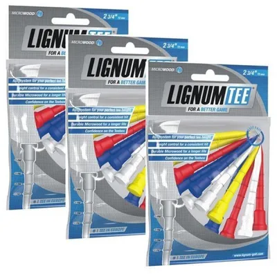 Produktbild von Lignum Tees 3 Beutel á 12 Stück 72 mm lang (36 Stück) Farbe: Bunt