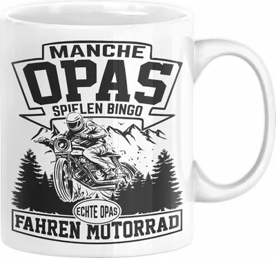 Produktbild von Motorrad Opa Tasse Geschenk Echte Opas Fahren Motorrad Geschenkidee Vatertag Opa Biker (Weiß)