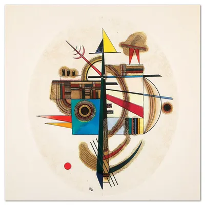 Image de Giallobus - Dans l'ovale lumineux - Vassily Kandinsky - 100L x 100l cm - Tableau - Verre acrylique