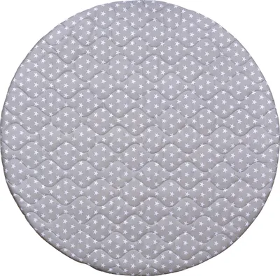 Produktbild von Baby Delux Laufgittermatratze Laufgittereinlage rund Matratze für Laufgitter 120cm Grey Stars