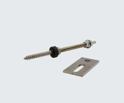 Produktbild von Stockschraube M10 x 200 inkl. Adapterplatte Edelstahl A2 Aluprofil SOLAR PV