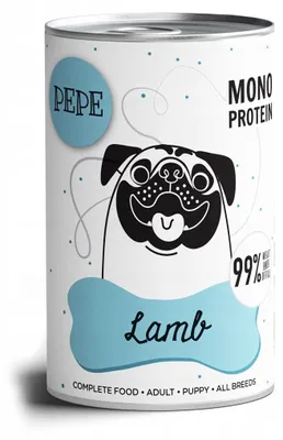 Zdjęcie produktu dla Karma morka dla psa Paka Zwierzaka Pepe Lamb 99% jagnięcina 400g