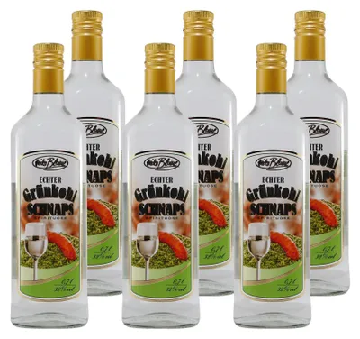 Produktbild von Blume Echter Grünkohl Schnaps (6 x 0,7L)