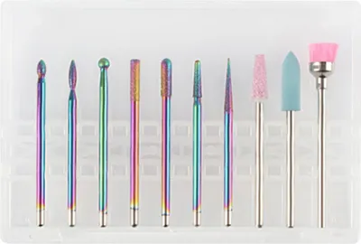 Produktbild von 10 Stück Nagelfräser aus Wolframlegierung, Nagelpolierfräser, Maniküre- und Pediküre-Zubehör