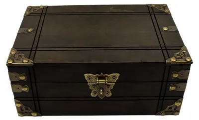 Image de Solidchoice - Coffre vintage en bois avec serrure à combinaison