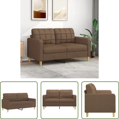 Produktbild von The Living Store 2-Sitzer-Sofa Braun 140 cm Stoff