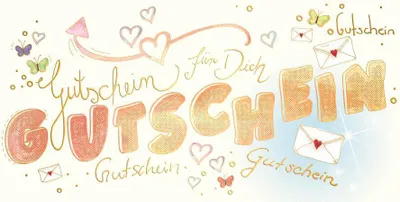 Produktbild von Gutschein - Glückwunschkarte im Format 11,5 x 17 cm mit Umschlag