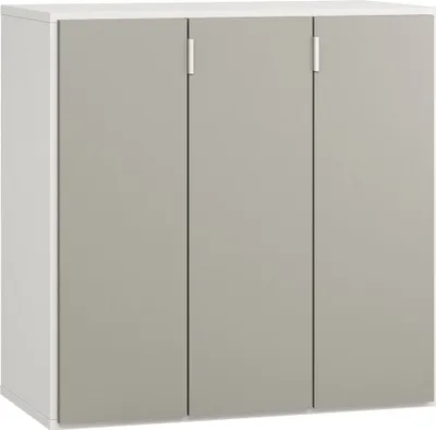 Produktbild von Kommode Bellaco 31, Farbe: Weiß / Grau - Abmessungen: 92 x 90 x 47 cm (H x B x T)