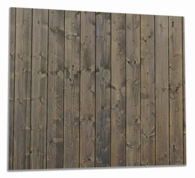 Produktbild von Wallario Herdabdeckplatte aus Glas, Größe 60 x 52 cm 1-teilig, Motiv Holzpaneelen in grau braun - Holzmuster mit Maserung