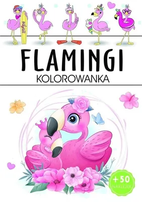 Zdjęcie produktu dla Flamingi. Kolorowanka dla dzieci z naklejkami