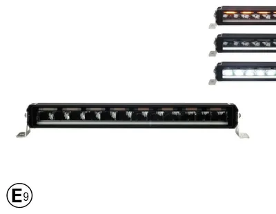 Productafbeelding van 58,5 cm / 23 inch. 12V - 24V. Hoogwaardige LED-balk/LED-schijnwerper met wit dagrijlicht en oranje waarschuwingslicht