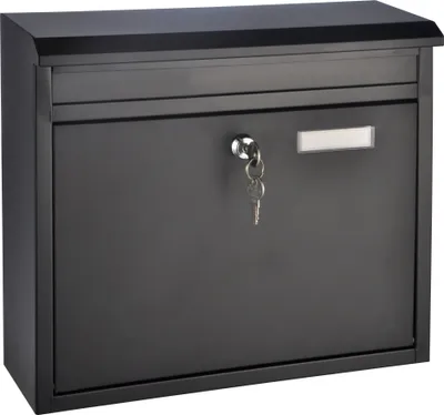 Produktbild von HI Briefkasten Schwarz 36 x 12 x 32 cm