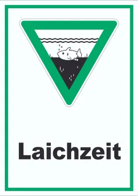 Produktbild von Laichzeit Schild A6 Rückseite selbstklebend