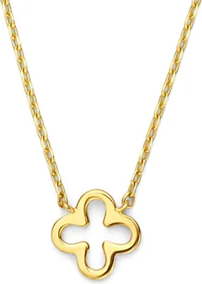 Produktbild von New Bling - 9NBG-0802 - gouden ketting met klaver - 14 karaat - 42 + 3cm