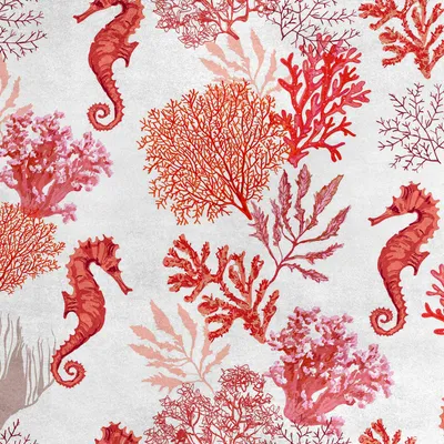 Image de Royal Velvet Tissu Polyester A coudre - Motif Hippocampe