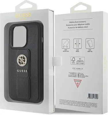 Immagine prodotto di Guess Guhcp15Xpgssadk Custodia rigida per Iphone 15 Pro Max 6.7 Czarny/Nero Grip Stand 4G Saffiano Strass