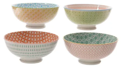 Produktbild von Schüssel Porzellan 4 sort grün blau rot gelb Ø.12cm H.6cm Stückpreis