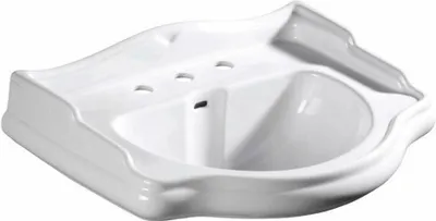 Immagine prodotto di Lavabo in Vetroceramica RETRO 69x52cm, 3 fori per rubinetto, bianco
