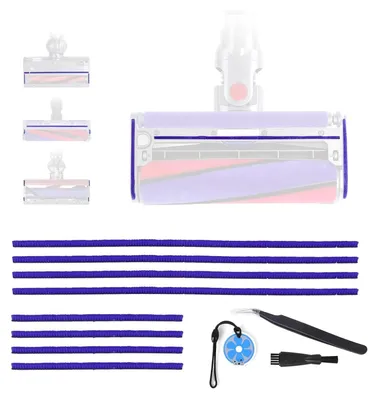 Produktbild von 8 Stück Weiche Plüschstreifen für  V6 V7 V8 V10 V11 V12 V15 DC58 DC59 DC62 DC72 DC74 Staubsauger Zubehör, Weiche Ersatzteile, 4 Lange (23cm), 4 Kurze (11,5cm)