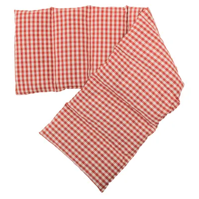 Produktbild von Johanniskernkissen 75x20cm groß 8-Kammer, rot-weiß - Wärmekissen, Körnerkissen