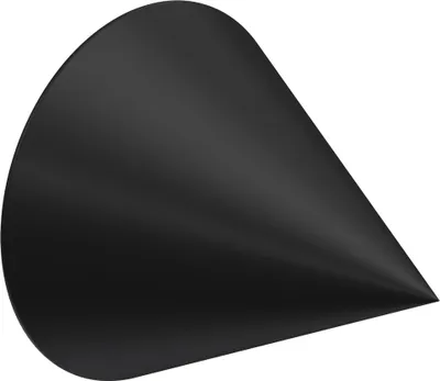 Produktbild von Interdeco Endstücke / Zierabschlüsse für Gardinenstangen mit 16/13 mm Ø Schwarz, Typ Cone (Kegel), Pack. 2 Stück