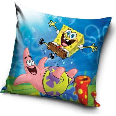 Obrázek produktu pro Povlak na polštářek Sponge Bob a Patrikova Trampolína