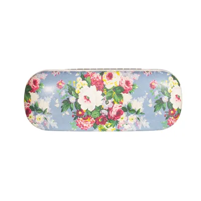 Produktbild von Brillenetui Delphine Vintage Rose Blumen-Motiv Hartschale, ca. 16 x 6 x 3,5 cm