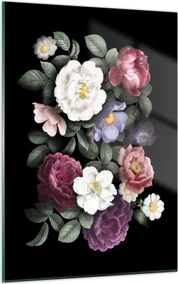 Produktbild von Bilder auf glas - Einteilig - Blumen Blumenstrauß Komposition - 50x70cm - Glasbilder - Wandbilder - Bilder - Wanddekoration aus Glas - Glas Bilder - Wandbild auf Glas - GPA50x70-5032