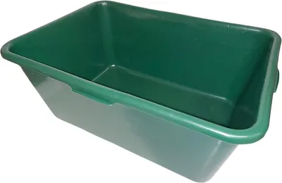 Productafbeelding van Grote Kunststof Kuip - Vierkante Bak - Veelzijdig Gebruik - Voedselveilig Materiaal - 90 Liter Inhoud - Groen