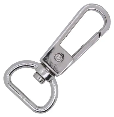 5 Bolzen-Karabiner Karabinerhaken silber 15x45 mm