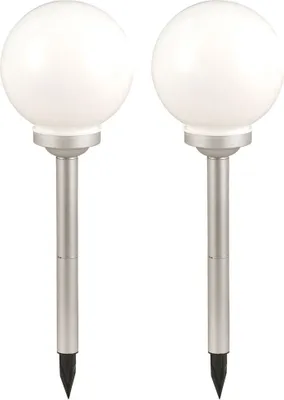Produktbild von 2er Set LED Solarkugel Steckleuchten, H 62 cm