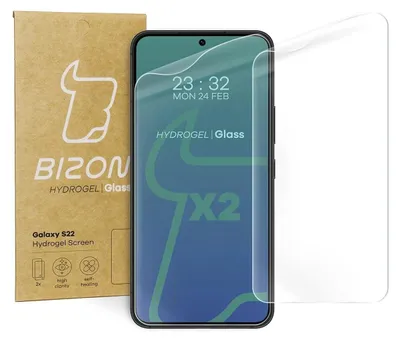 Produktbild von Bizon Glass Hydrogel Displayschutzfolie, Galaxy S22, 2 Stück