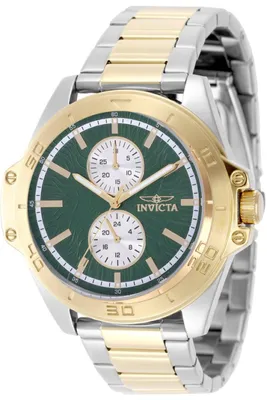 Zdjęcie produktu dla Invicta Speedway 50356 Zegarek Męski - Mechanizm Kwarcowy - Stal Nierdzewna z Zieloną Tarcza - 44 mm