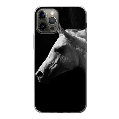 Produktbild von MuchoWow® Handyhülle Schutzhülle Hülle für iPhone 12 Pro Pferde - Tiere - Porträt Silikon Softcase Handy Hülle
