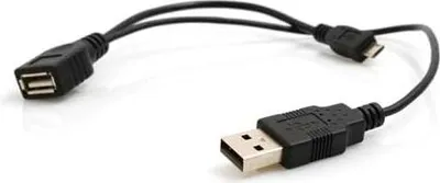 Produktbild von System-S 2 in 1 OTG USB A (male/female) Micro USB Host Kabel 30 cm