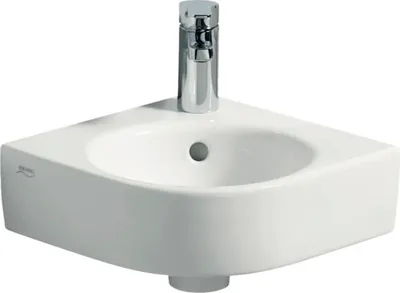 Produktbild von GEBERIT Eckhandwaschbecken Renova Compact 32cm weiß 276132000