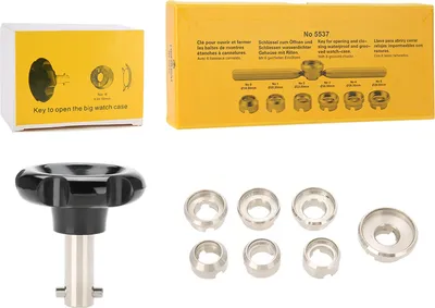 Produktbild von Uhrengehäuseöffner mit Matrize, Rückseitenöffner, 7 Matrizen-Reparaturwerkzeug, wasserdicht, für Rolex-Halter, Handy-Uhrmacher