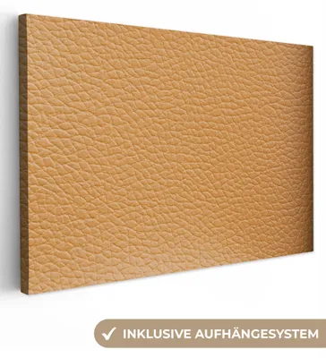 Obrázok produktu pre OneMillionCanvasses® - Obrazy na plátne - 140x90 cm, Koža - Texturované - Kožený vzhľad - Oranžová, Nástenná umelecká dekorácia