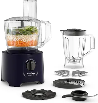 Produktbild von Moulinex Easy Force Multifunktions-Küchenmaschine, 800 W, 25 Funktionen, 2 Geschwindigkeitsstufen + Pulse, 6 Zubehörteile, inklusive Standmixer,