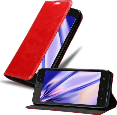 Obrázok produktu pre Cadorabo puzdro pre WIKO SUNNY 3 Protective Case in Red Puzdro na mobilný telefón s magnetickým zatváraním